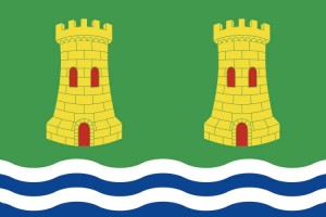 Bandera de Cospeito de alta calidad para exterior 123