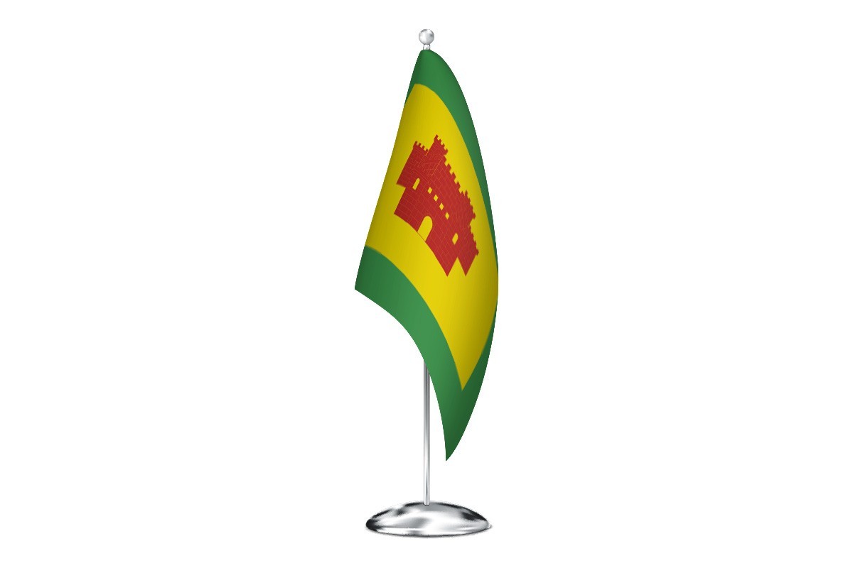 Bandera de despacho de Burguillos de Toledo de alta calidad