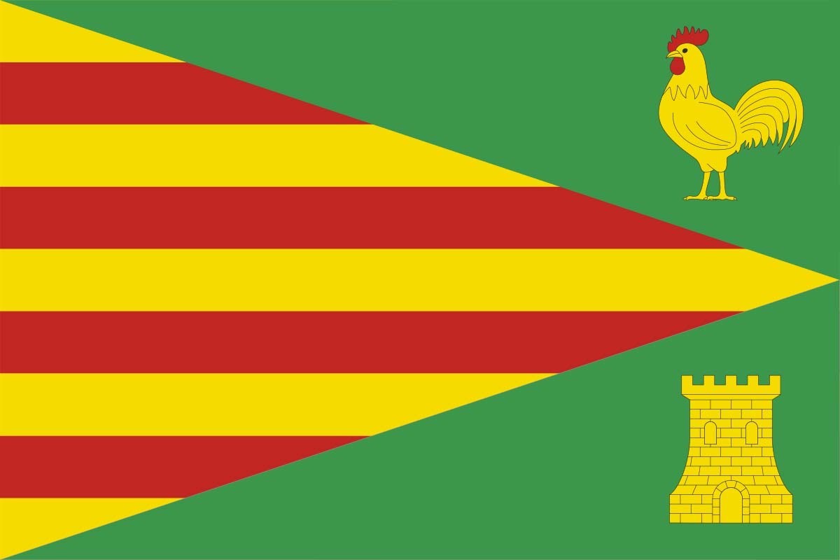 Bandera de despacho de Orihuela del Tremedal de alta calidad