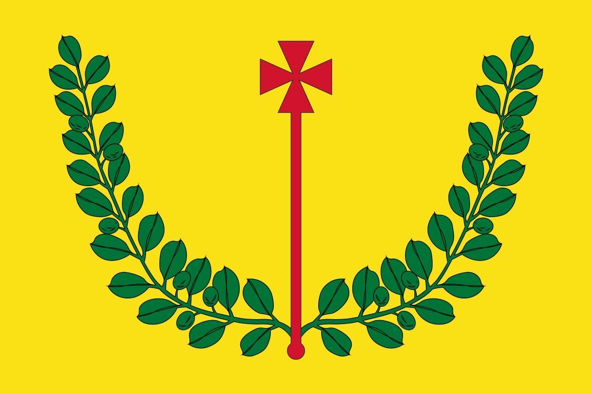 Bandera de despacho de Santa Cruz de Nogueras de alta calidad