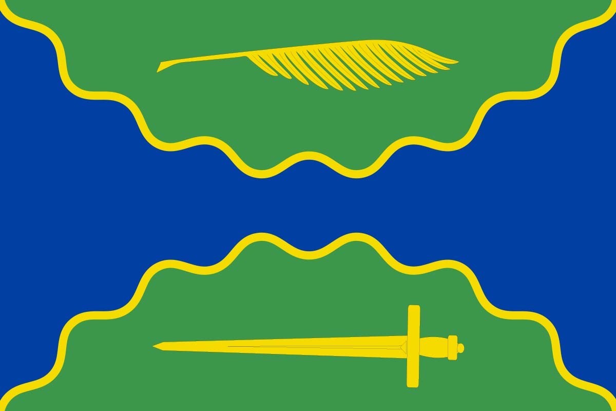 Bandera de despacho de Villahermosa del Campo de alta calidad Bandera de despacho de Villahermosa del Campo de alta calidad