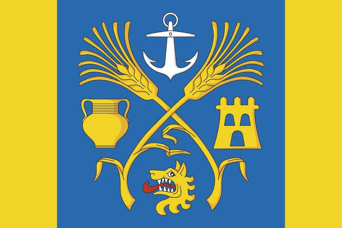 Bandera de Malpica de Bergantiños de alta calidad para exterior Bandera de Malpica de Bergantiños de alta calidad para exterior