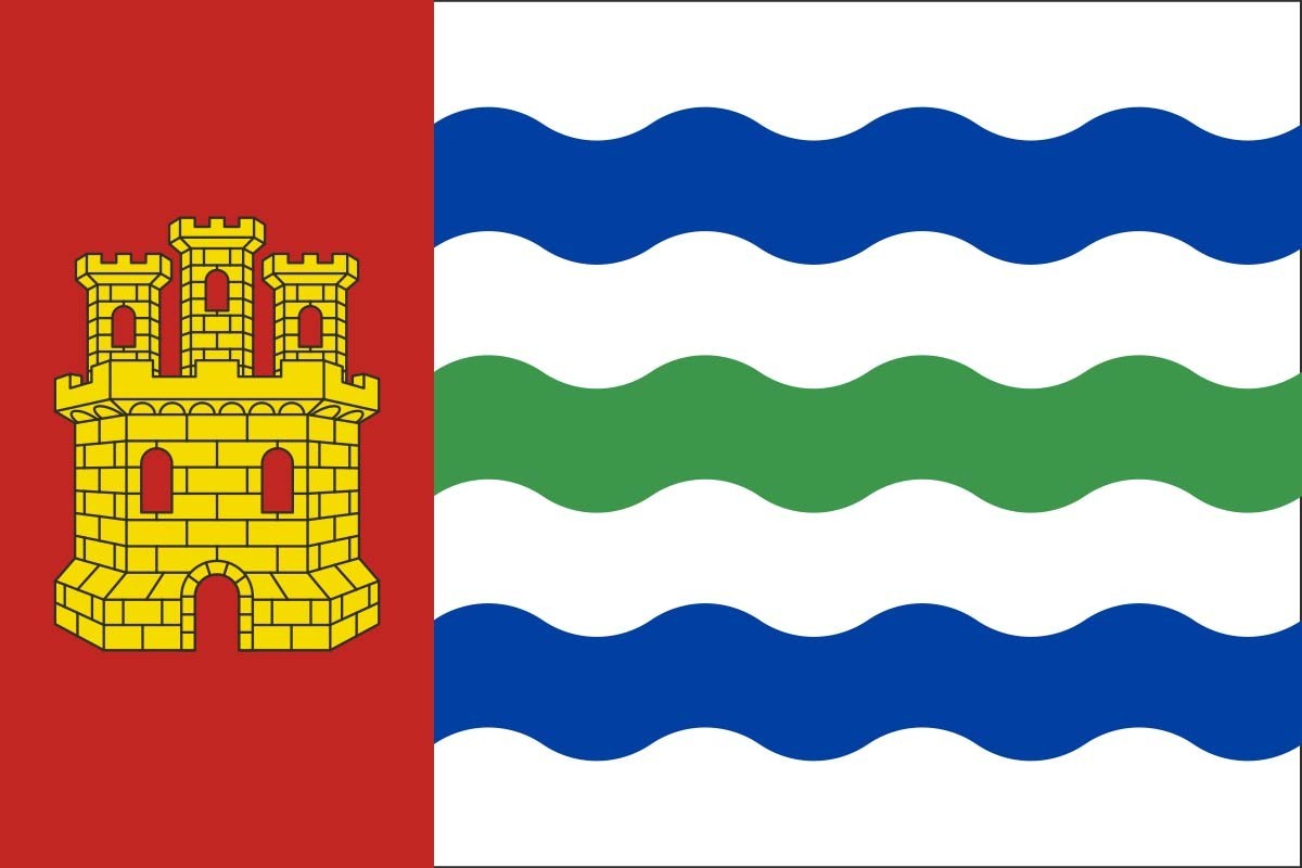 Bandera de despacho de Salinas del Manzano de alta calidad