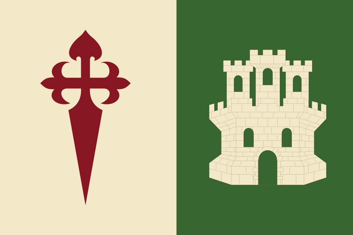 Bandera de despacho de Castellar de Santiago de alta calidad