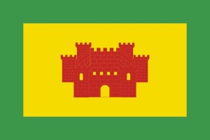 Bandera de despacho de Burguillos de Toledo de alta calidad Bandera de despacho de Burguillos de Toledo de alta calidad