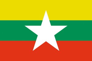 Bandera de Birmania con escudo de alta calidad para exterior 123