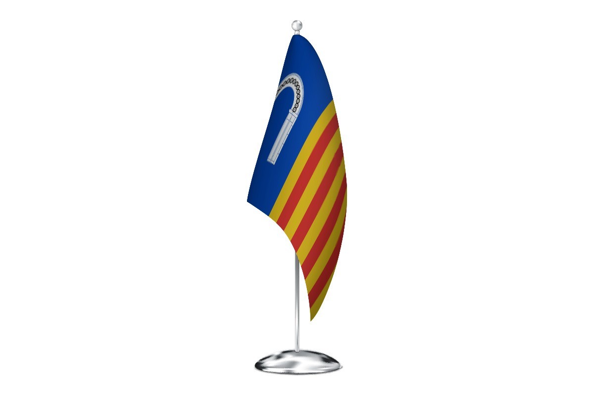 Bandera de despacho de Berrocalejo de Aragona de alta calidad