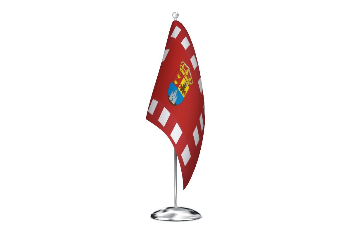 Bandera de despacho de Mirueña de los Infanzones de alta calidad