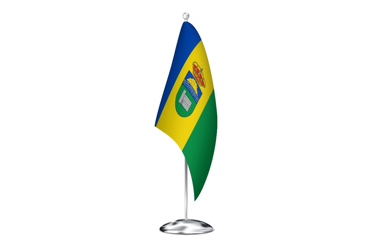 Bandera de despacho de Villanueva de Ávila de alta calidad