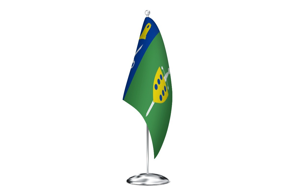 Bandera de despacho de Villanueva de Gómez de alta calidad