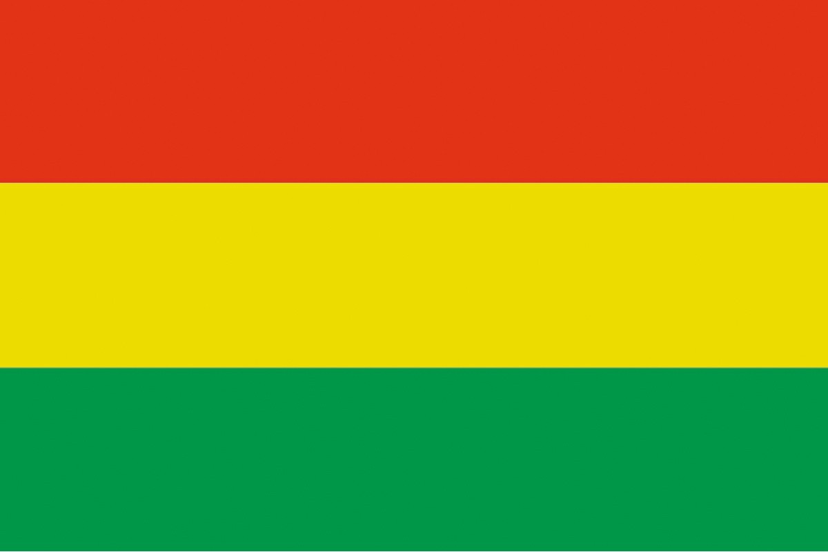 Bandera de Bolivia sin escudo de alta calidad para exterior