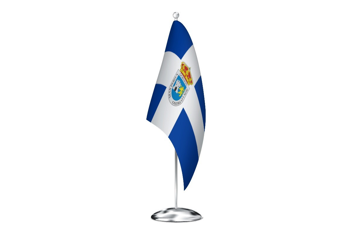 Bandera de despacho de Pola de Gordón de alta calidad