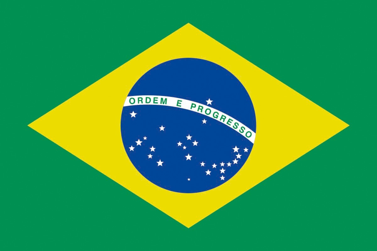 Bandera de Brasil con escudo de alta calidad para exterior Bandera de Brasil con escudo de alta calidad para exterior