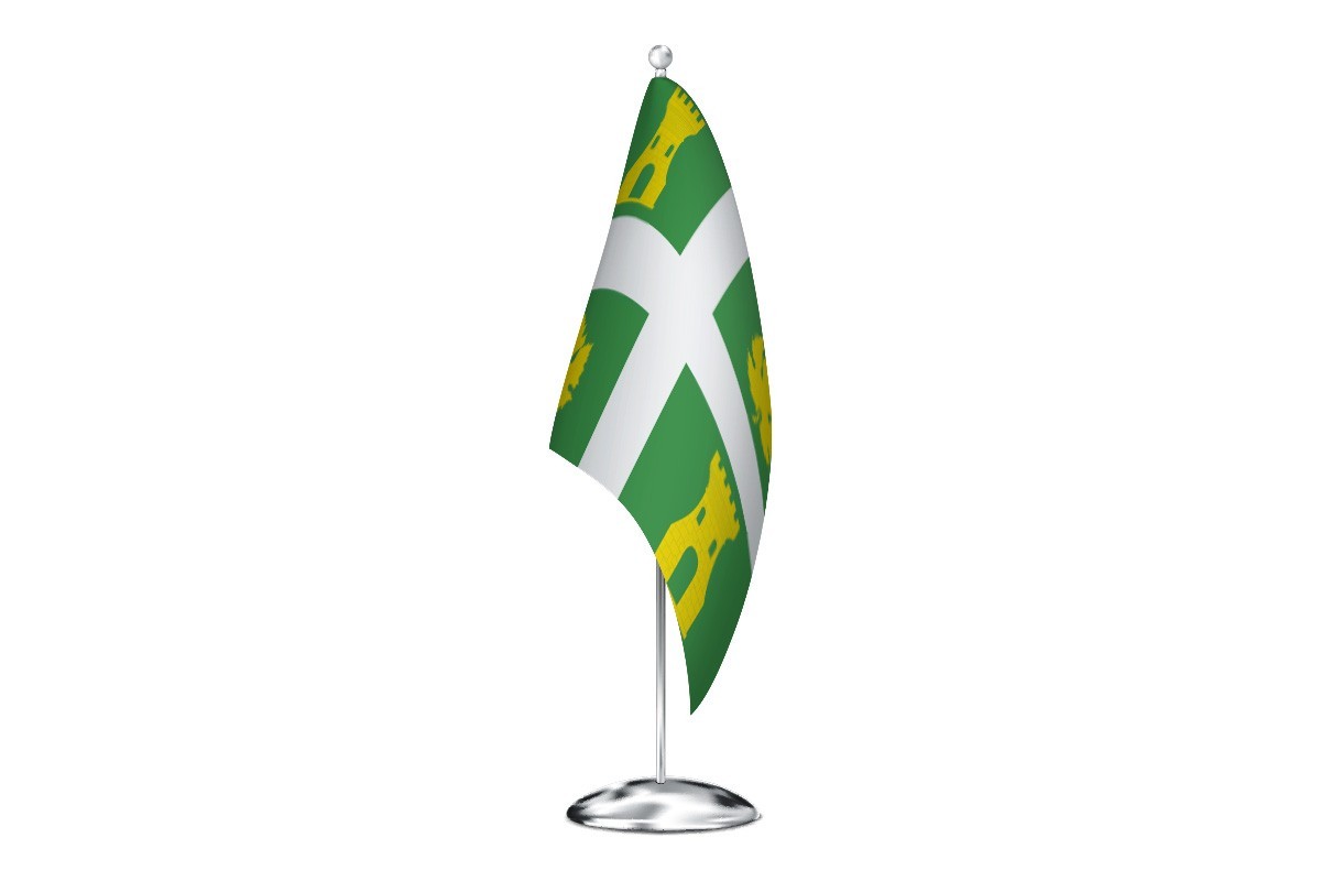 Bandera de despacho de Villaverde de Medina de alta calidad