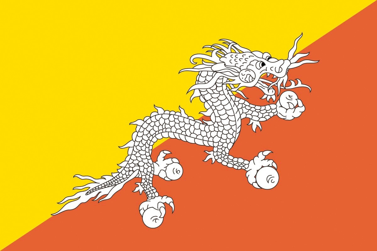 Bandera de Butan de alta calidad para exterior Bandera de Butan de alta calidad para exterior
