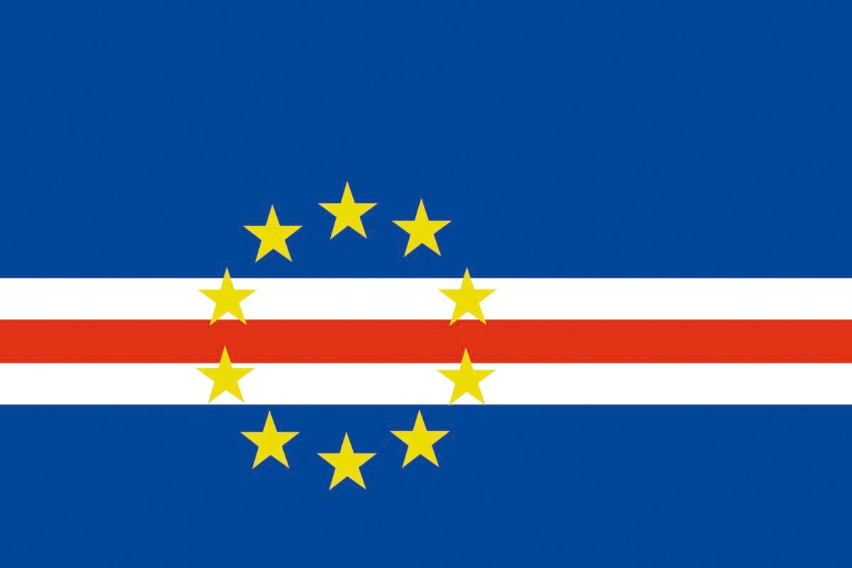 Bandera de Cabo Verde con escudo de alta calidad para exterior Bandera de Cabo Verde con escudo de alta calidad para exterior