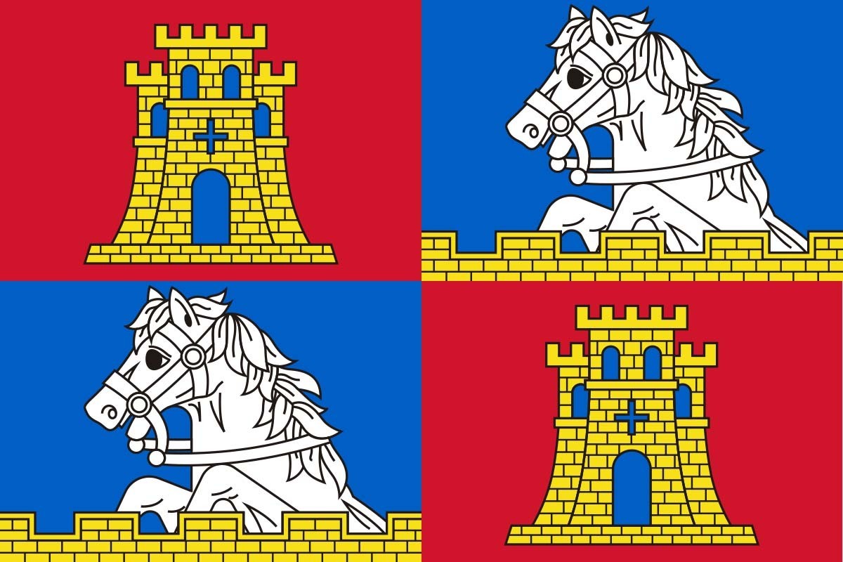 Bandera de despacho de Medina de Rioseco de alta calidad Bandera de despacho de Medina de Rioseco de alta calidad