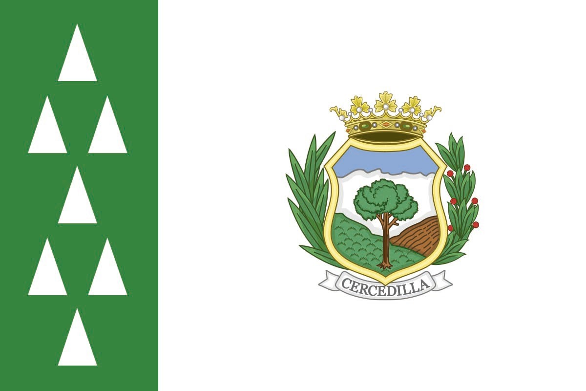 Bandera de Cercedilla de alta calidad para exterior Bandera de Cercedilla de alta calidad para exterior
