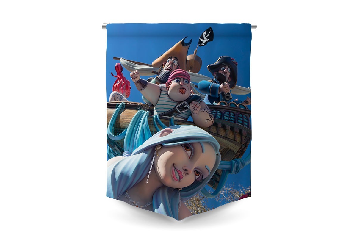 Estandarte Fallas de Valencia premium personalizado Estandarte Fallas de Valencia premium personalizado