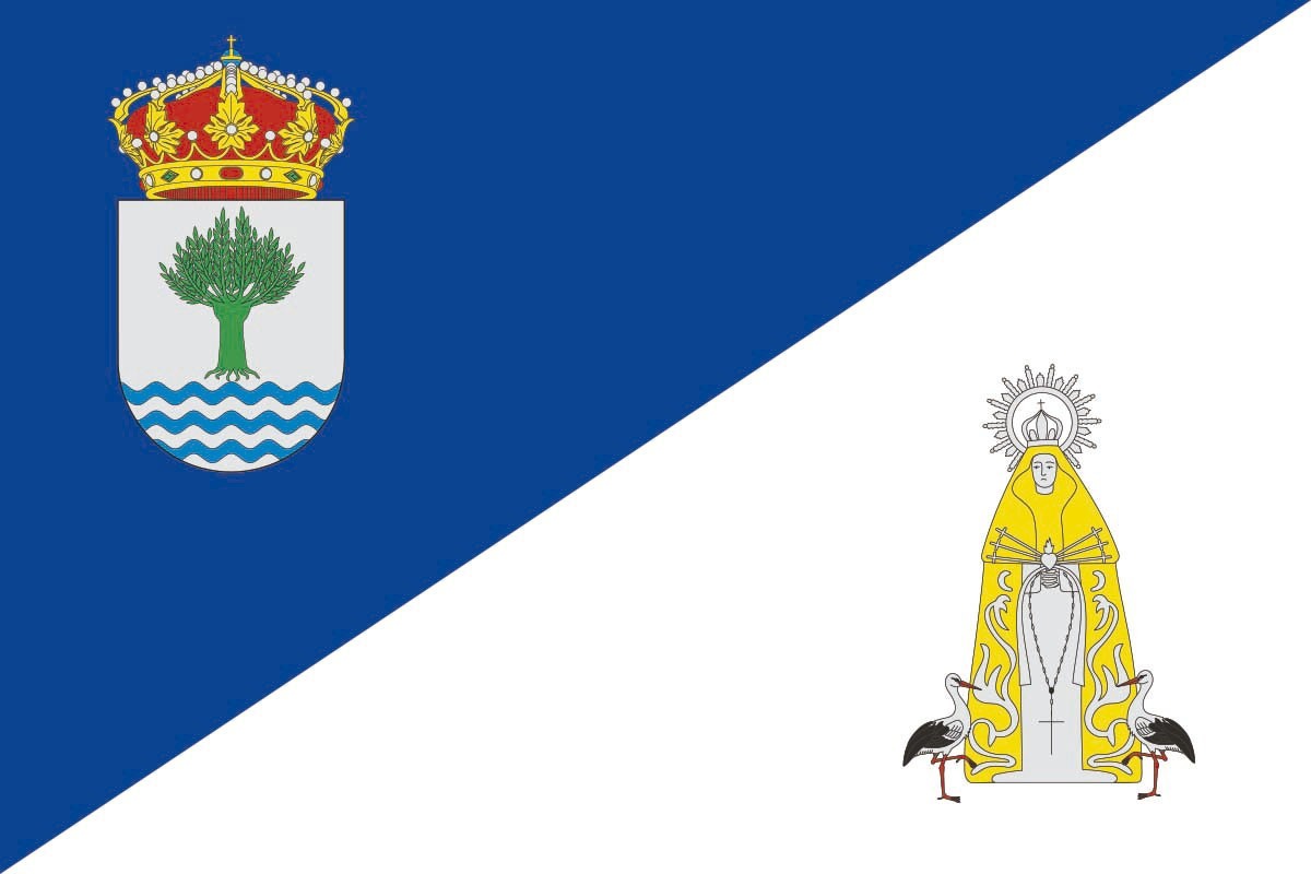 Bandera de Fuente el Saz de Jarama de alta calidad para exterior