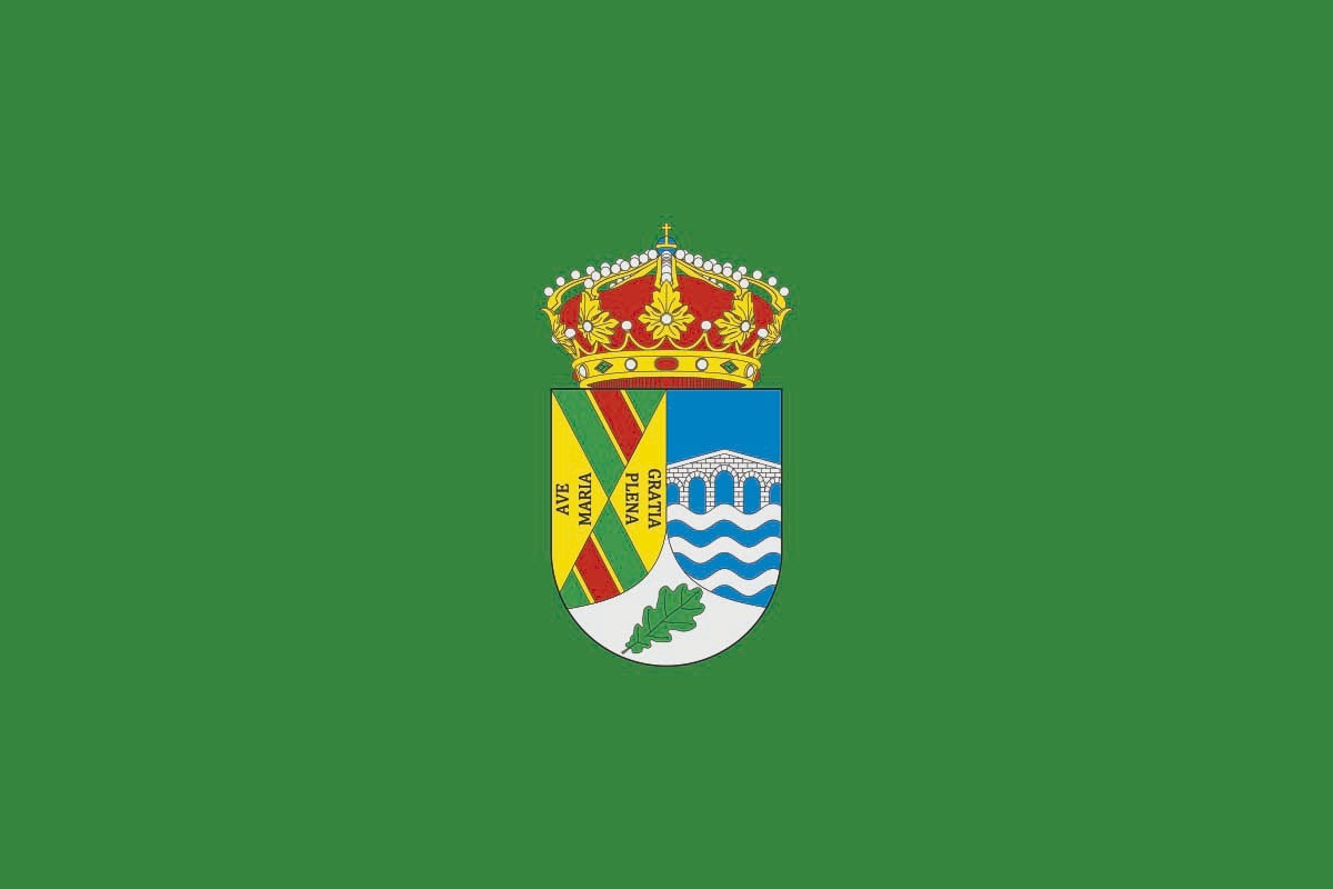 Bandera de Horcajuelo de la Sierra de alta calidad para exterior