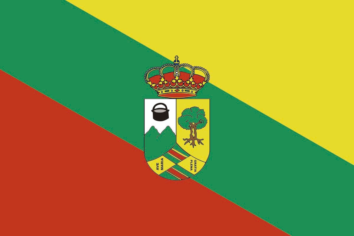 Bandera de Hoyo de Manzanares de alta calidad para exterior Bandera de Hoyo de Manzanares de alta calidad para exterior