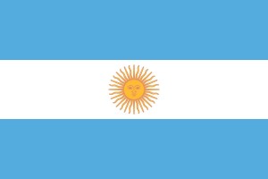 Bandera de Argentina con escudo de alta calidad para exterior 123