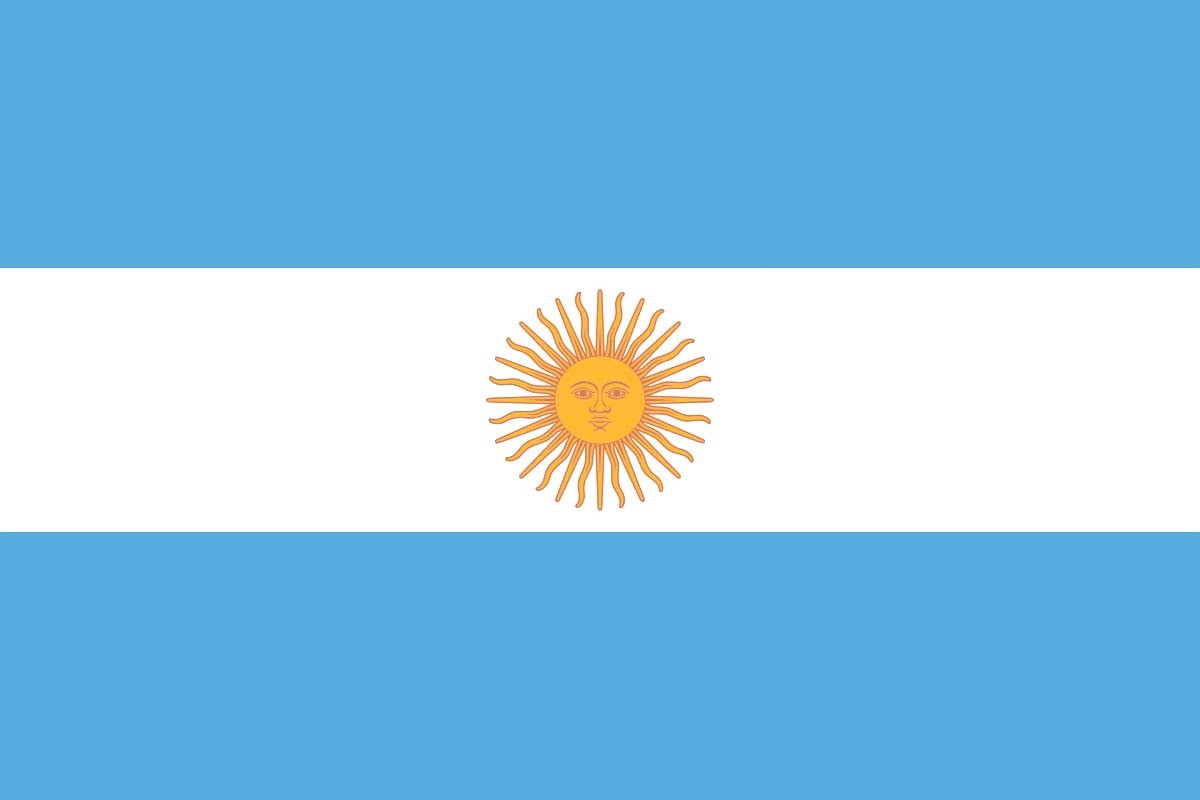 Bandera de Argentina con escudo de alta calidad para exterior Bandera de Argentina con escudo de alta calidad para exterior