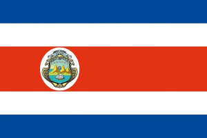Bandera de Costa Rica con escudo de alta calidad para exterior 123