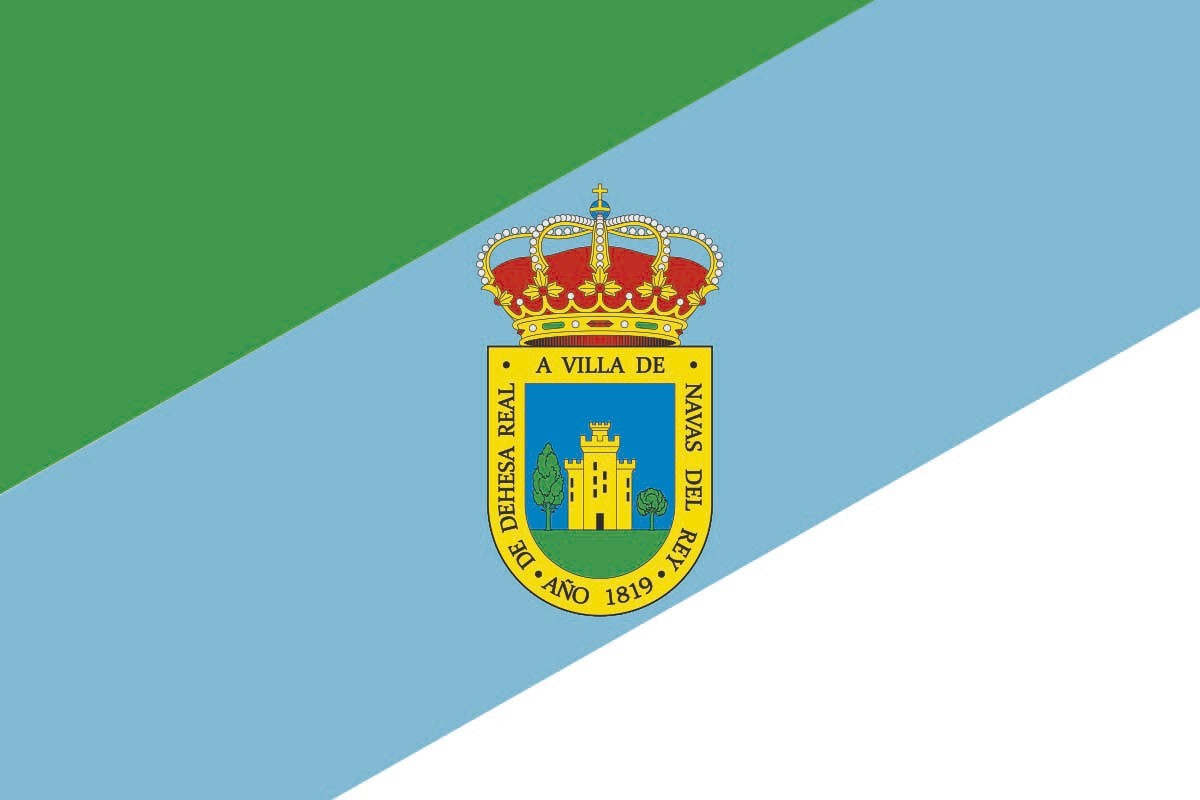Bandera de Navas del Rey de alta calidad para exterior