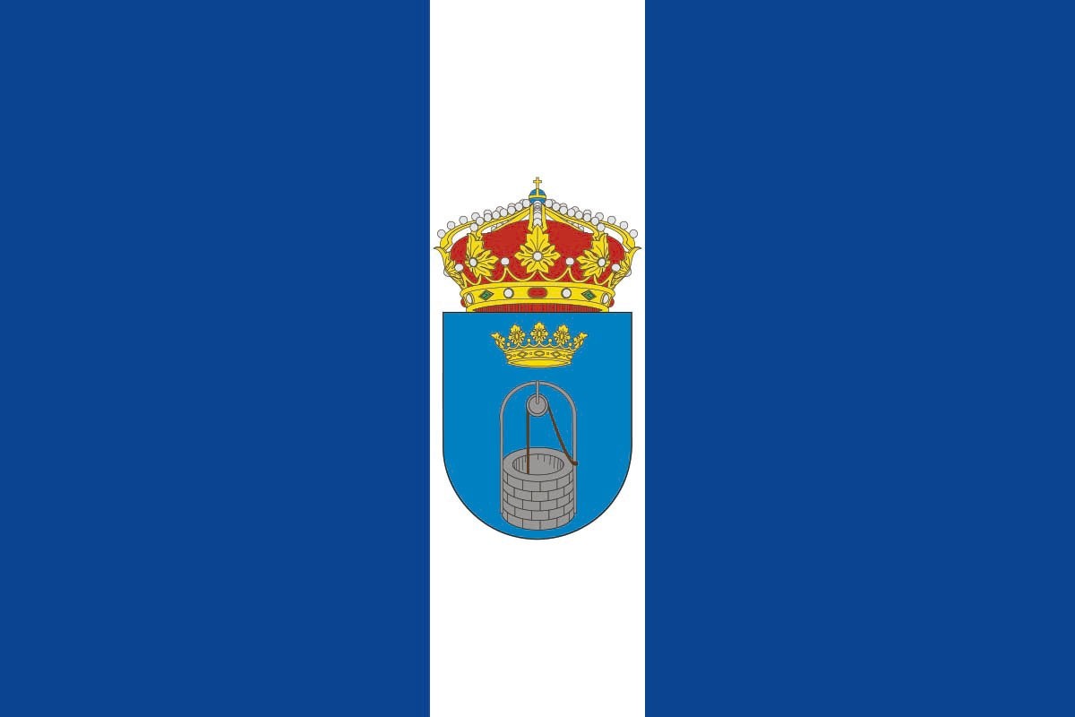 Bandera de Pozuelo del Rey de alta calidad para exterior
