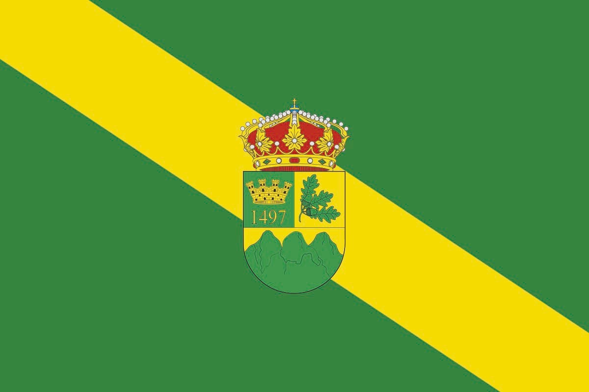 Bandera de Puebla de la Sierra de alta calidad para exterior