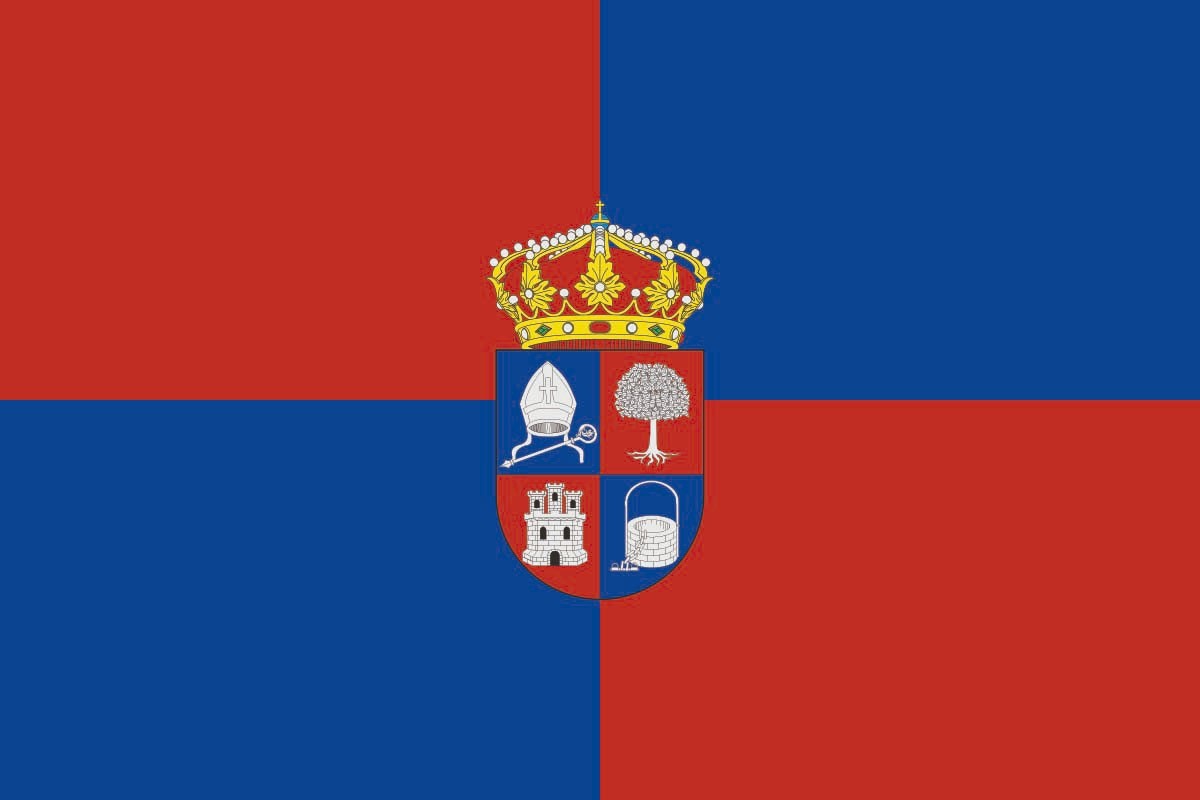 Bandera de Santorcaz de alta calidad para exterior