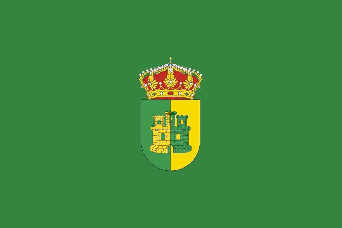 Bandera de Serranillos del Valle de alta calidad para exterior