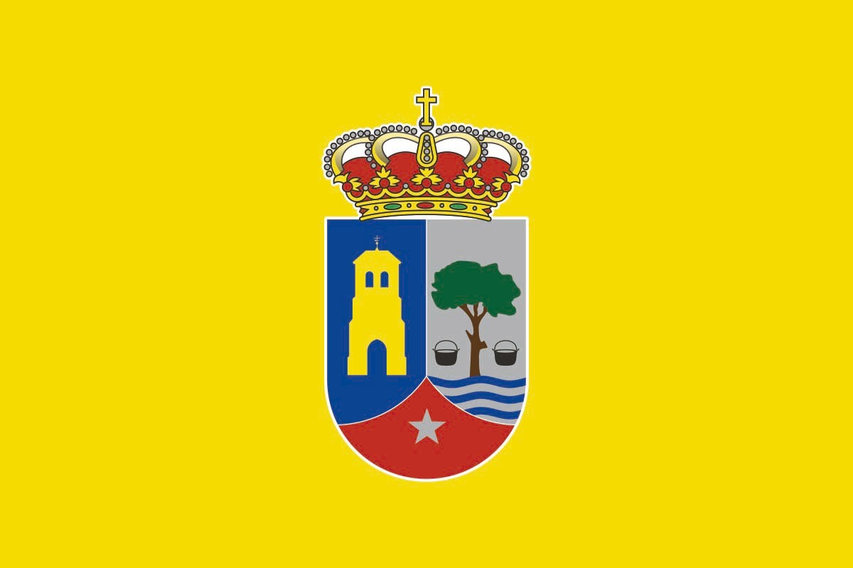 Bandera de Valdeolmos de alta calidad para exterior