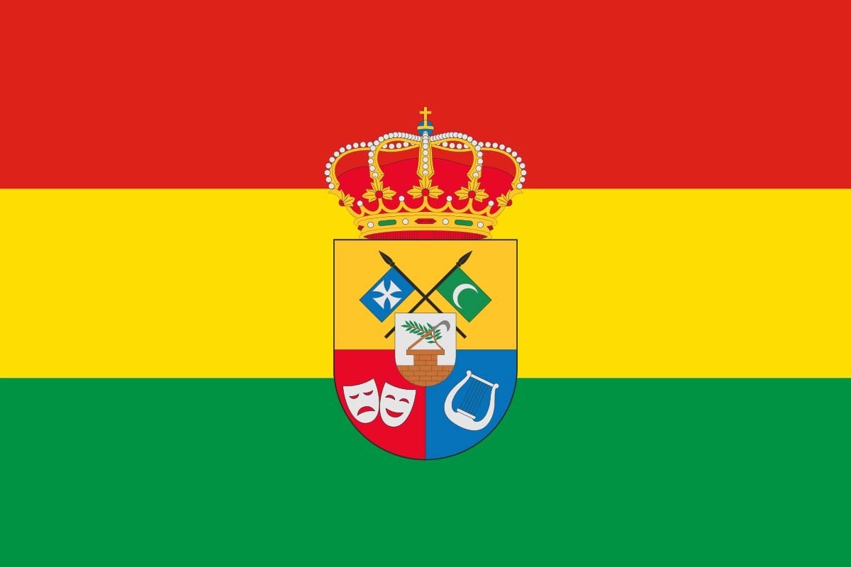 Bandera de Benamocarra de alta calidad para exterior