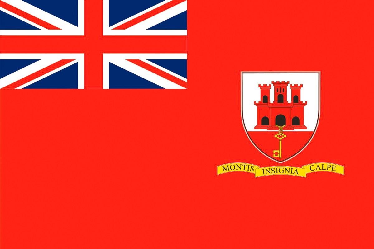 Bandera de Gibraltar Civil de alta calidad para exterior Bandera de Gibraltar Civil de alta calidad para exterior