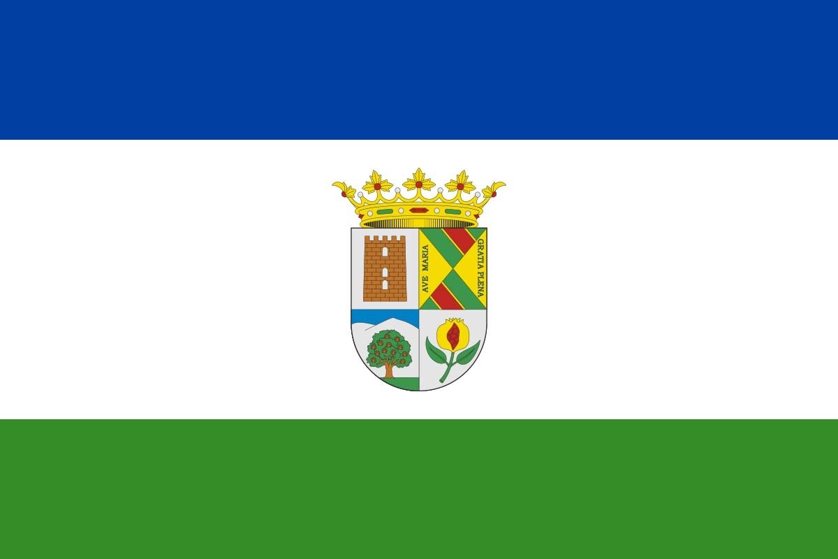 Bandera de Jerez del Marquesado de alta calidad para exterior |