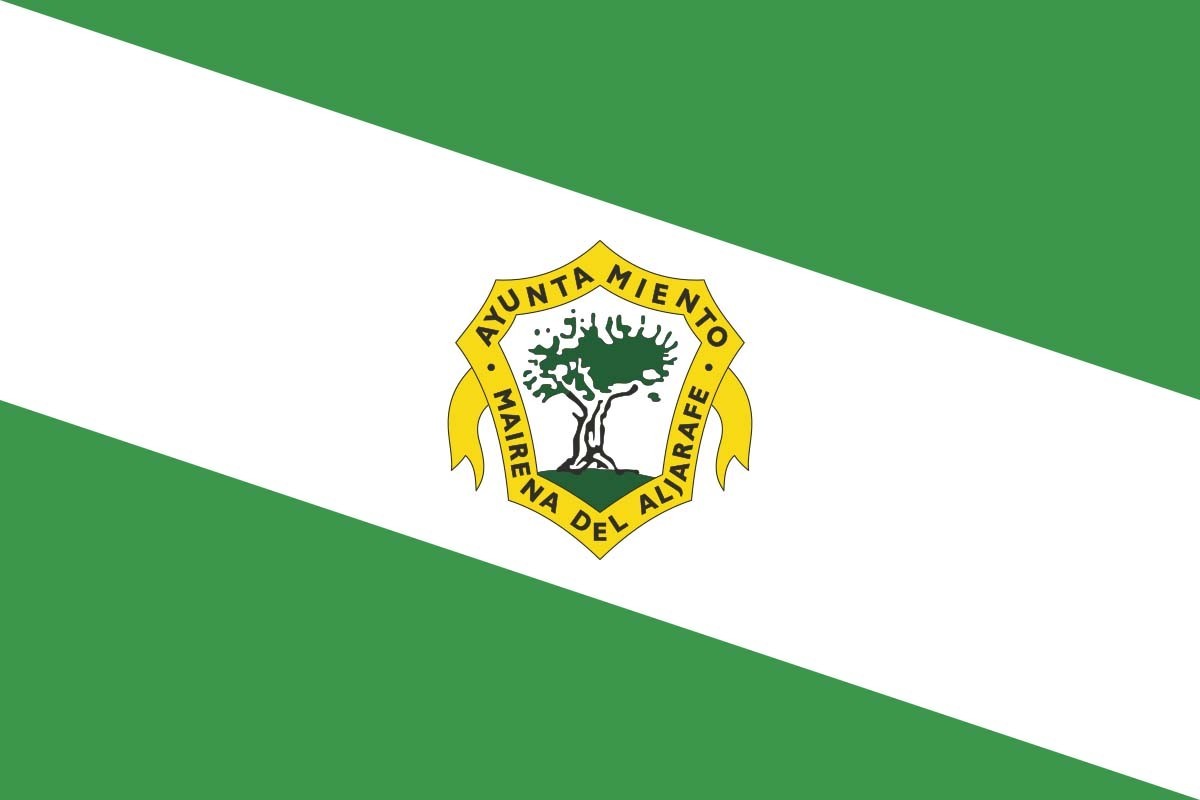 Bandera de Mairena del Aljarafe de alta calidad para exterior |