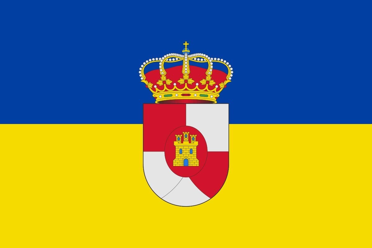 Bandera de Villanueva de la Reina de alta calidad para exterior