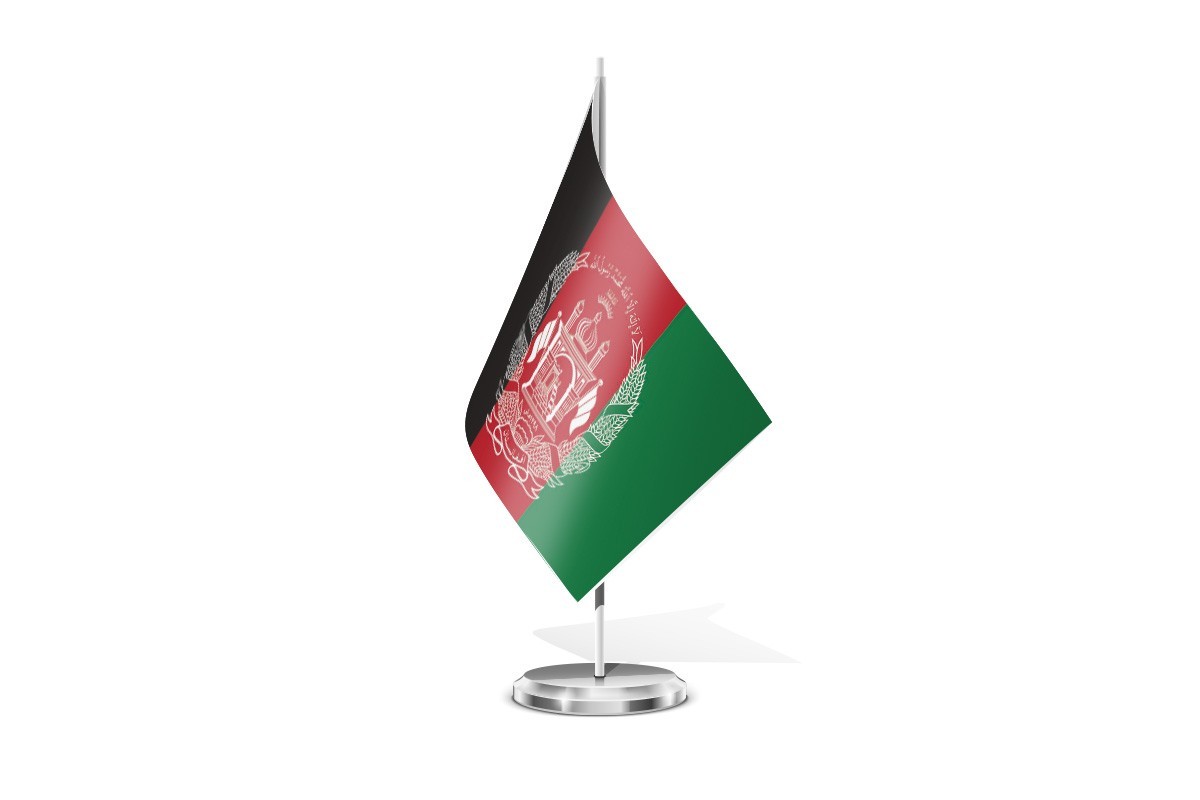 Bandera de mesa de Afganistan 2013-2021