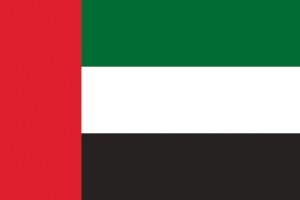 Bandera de Emiratos Arabes Unidos con escudo de alta calidad para exterior 123
