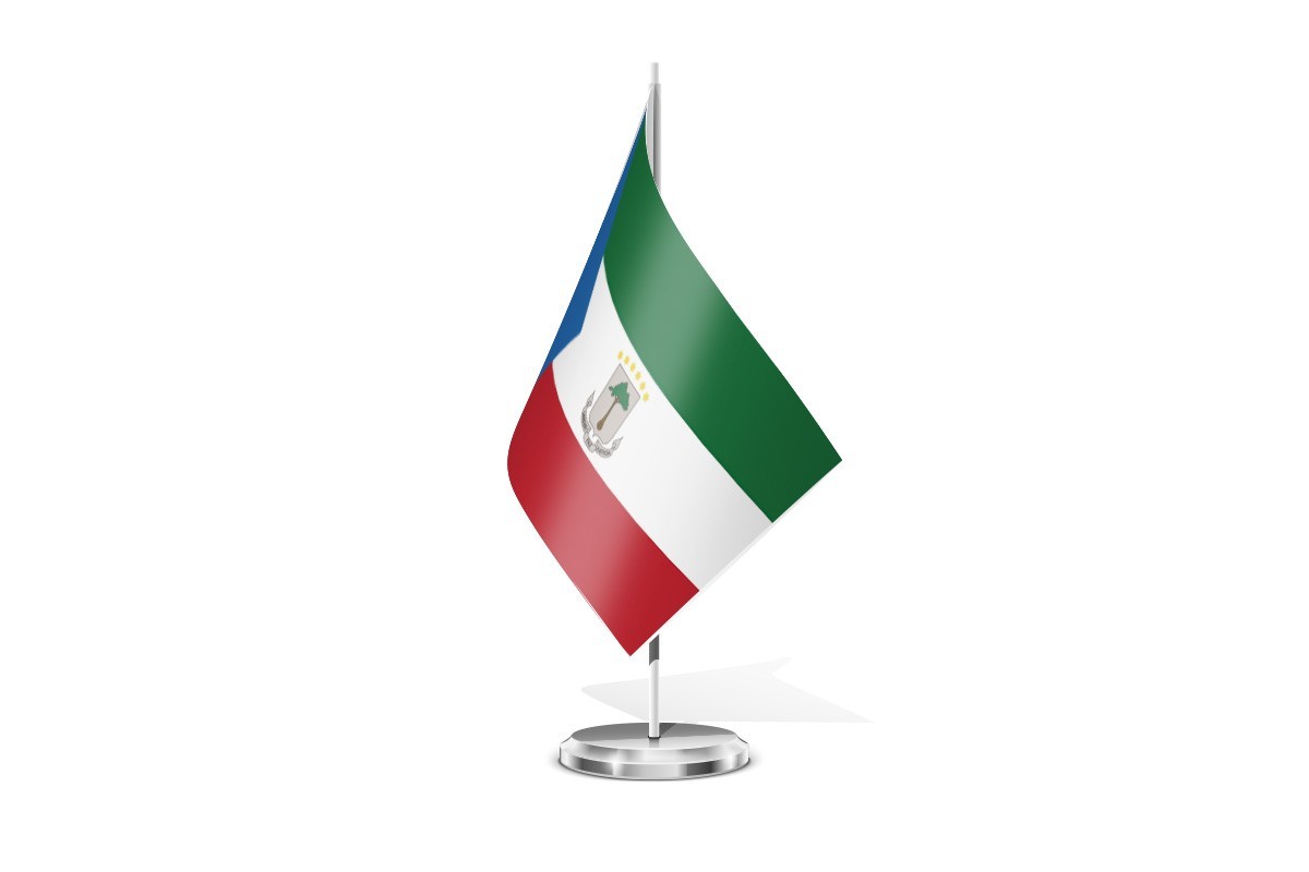 Bandera de mesa de Guinea Ecuatorial