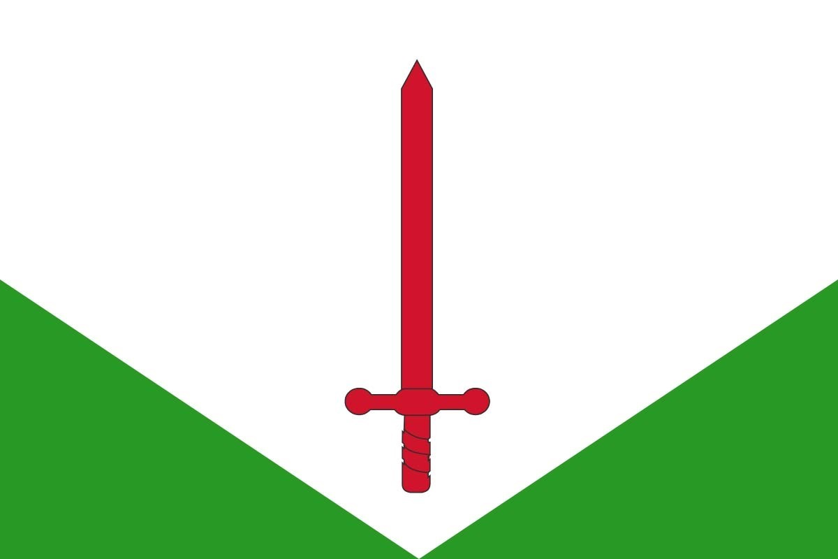 Bandera de Sant Pau de Segúries de alta calidad para exterior |