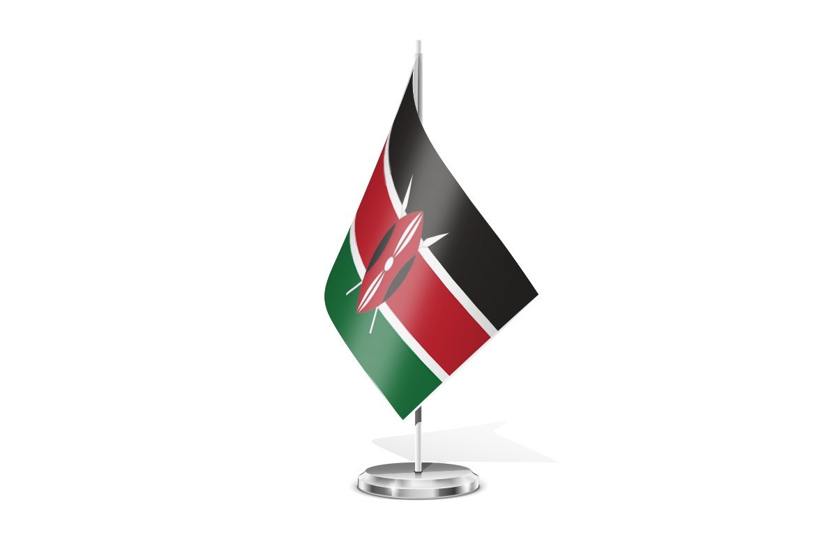 Bandera de mesa de Kenia