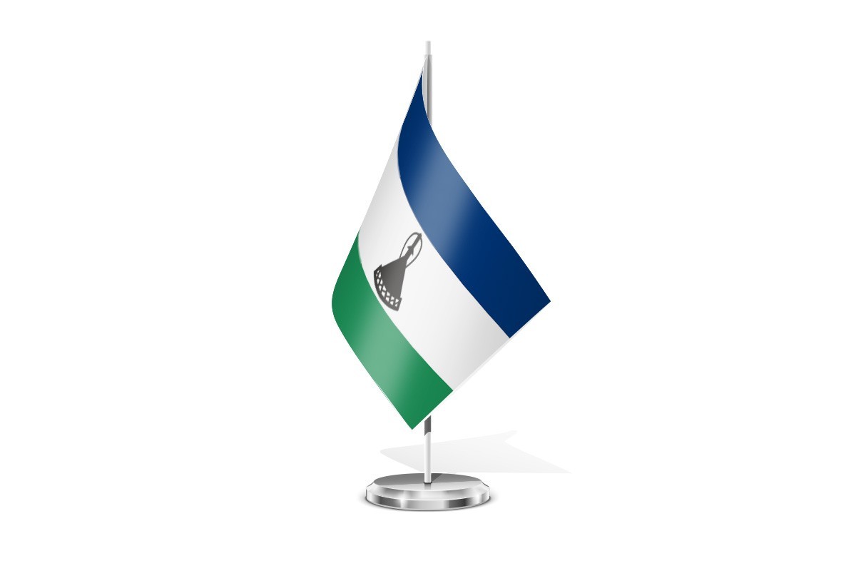 Bandera de mesa de Lesoto