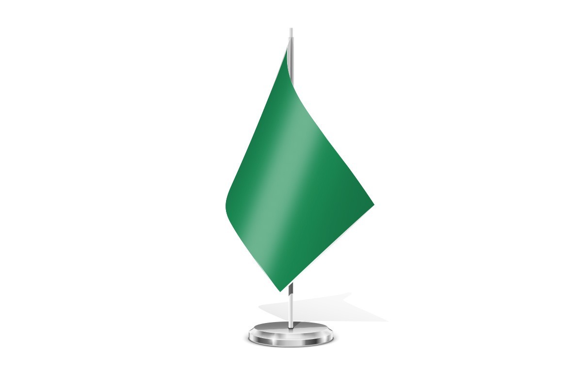 Bandera de mesa de Libia