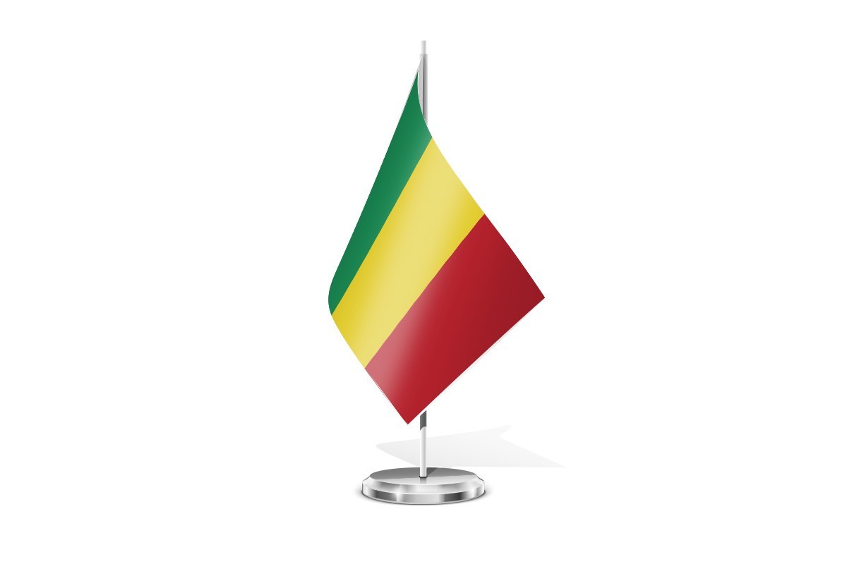 Bandera de mesa de Mali sin escudo