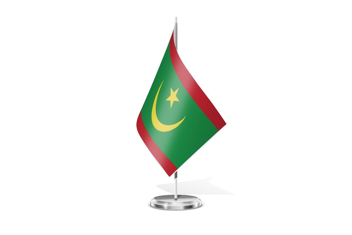 Bandera de mesa de Mauritania