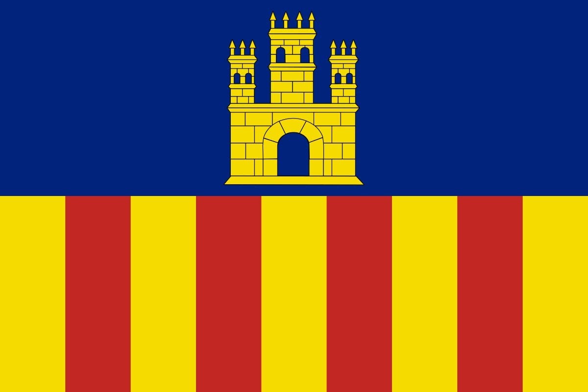 Bandera de Vilanova i la Geltrú de alta calidad para exterior |
